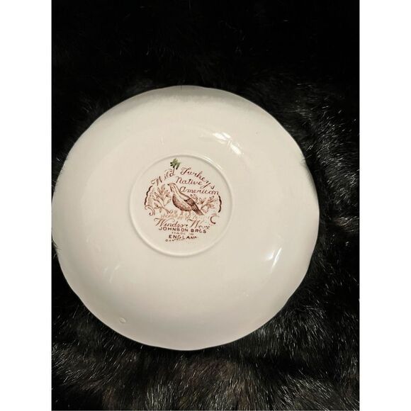 Windsor Ware Flying Turkeys Cups & Saucers Wild Turkeys Johnson Bros! - Picture 8 of 8